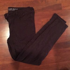 American Eagle Outfitters Maroon Jeggings